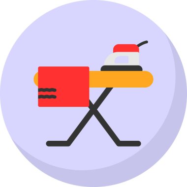 Ütü tahtası simgesi illüstrasyonu 