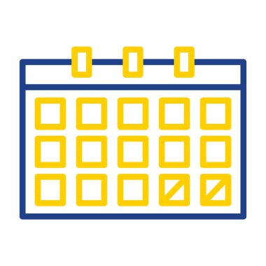 Takvim simgesi, vektör illüstrasyonu basit tasarım