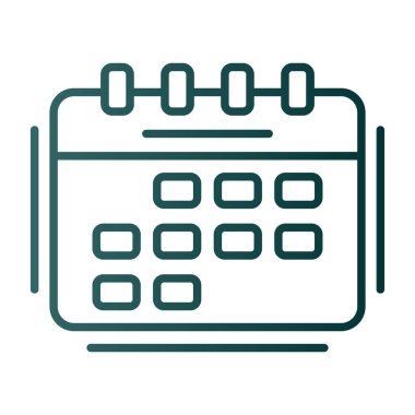 Takvim simgesi, vektör illüstrasyonu basit tasarım