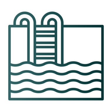 Havuzu web simgesi, vektör çizim 