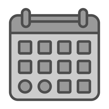 Takvim simgesi, vektör illüstrasyonu basit tasarım