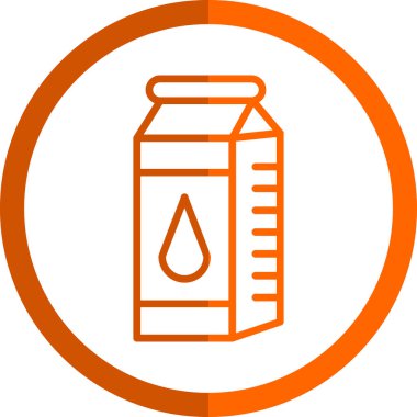 Süt düzlüğü simgesi, vektör illüstrasyonu