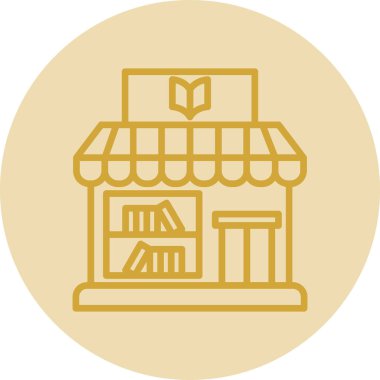 book shop icon, vector illustration simple design