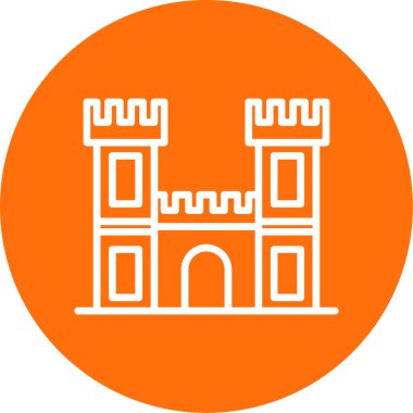 kale simgesi, vektör illüstrasyonu basit tasarım