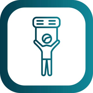 İnsanoğlunun izole edilmiş tek bir simgesinin vektör çizimi