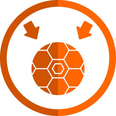 Futbol topu simgesi, vektör illüstrasyonu basit tasarım