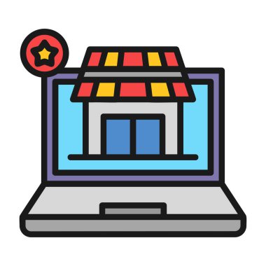 çevrimiçi dükkan renk vektörü simgesi kolayca düzenleyebilir ya da değiştirebilir