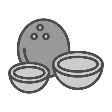 Hindistan cevizi. Web basit illüstrasyonu