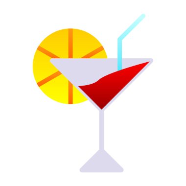 Kokteyl vektör çizimi. Yaz içeceği