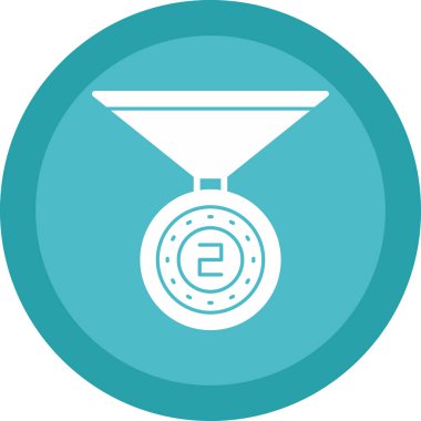 Madalya simgesi, vektör illüstrasyonu basit tasarım