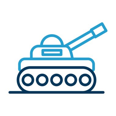 Tank simgesi, vektör illüstrasyonu basit tasarım