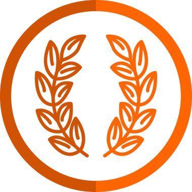 Defne çelengi ağ vektör simgesi