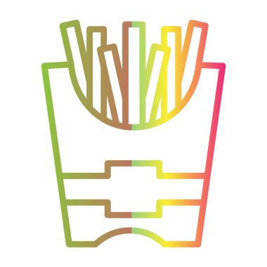 Patates kızartmasının vektör çizimi