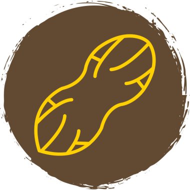 Peanut web simgesi, vektör illüstrasyonu