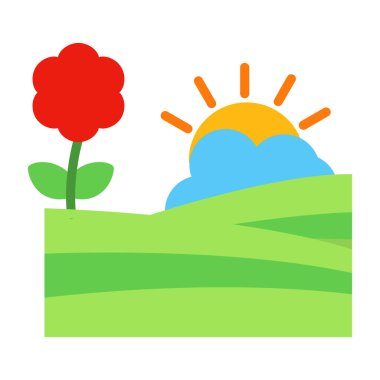 bir bitkinin düz simge tasarımı