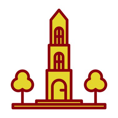 Brezilya bayrağı taşıyan bir anıt.