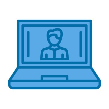 masaüstü izole edilmiş dizüstü bilgisayar ikon vektör illüstrasyon tasarımı