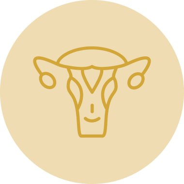Rahim anatomisi simgesinin vektör çizimi