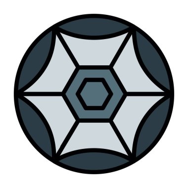 düz futbol topu simgesi, vektör illüstrasyonu