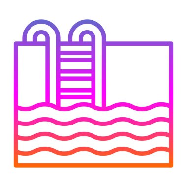 Havuzu web simgesi, vektör çizim 