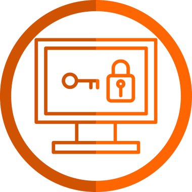 Kilit. Web simgesi basit illüstrasyon