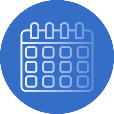 Takvim simgesi, vektör illüstrasyonu basit tasarım