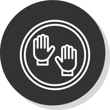 Eldivenler web simgesi vektör illüstrasyonu 