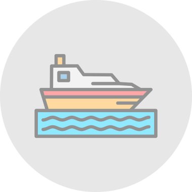 tekne web simgesi basit illüstrasyon