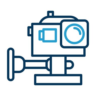 Eylem Kamerası simgesi, vektör illüstrasyonu basit tasarım