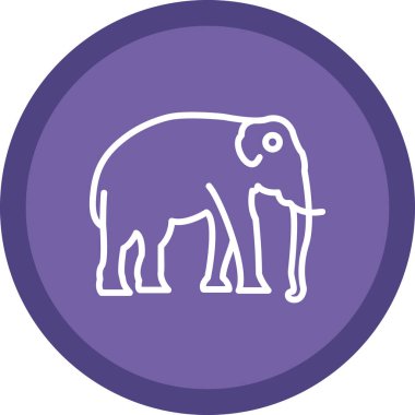 Fil simgesi, vektör illüstrasyonu basit tasarım