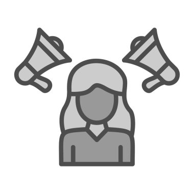 Web ve mobil uygulama tasarımınız için beyaz arkaplanda izole edilmiş kadın kullanıcı simgesi vektörü, kullanıcı arayüzü logosu kavramı