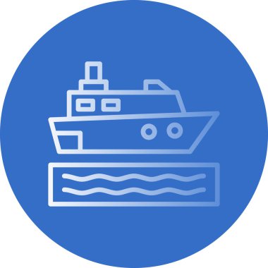 Basit Cruise gemi vektör çizimi tasarımı