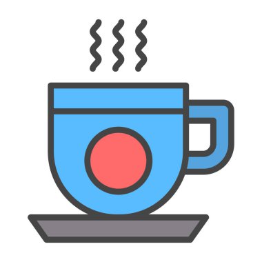 kahve fincanı ikonu vektör illüstrasyonu 