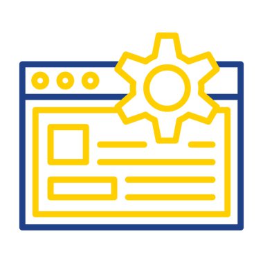 Web geliştirme vektörü simgesi modern basit vektör illüstrasyonu