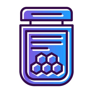 Basit Bal simgesi, vektör illüstrasyonu