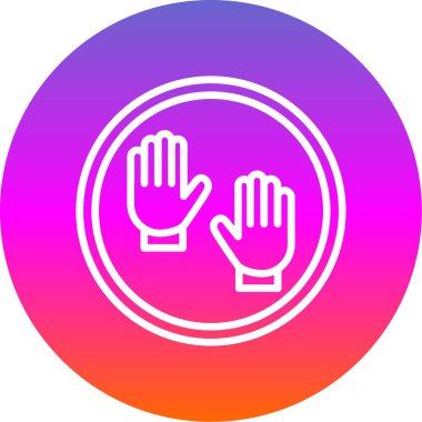 Eldivenler web simgesi vektör illüstrasyonu 