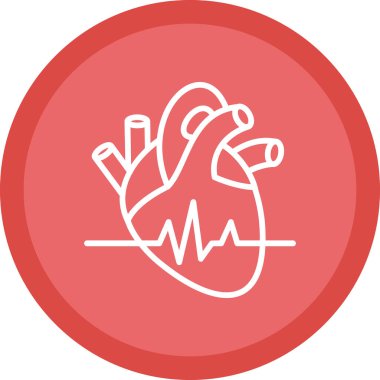 kalp atış hızı simgesi, vektör illüstrasyonu basit tasarım