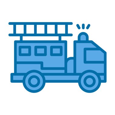 İtfaiye aracı web vektör simgesi 