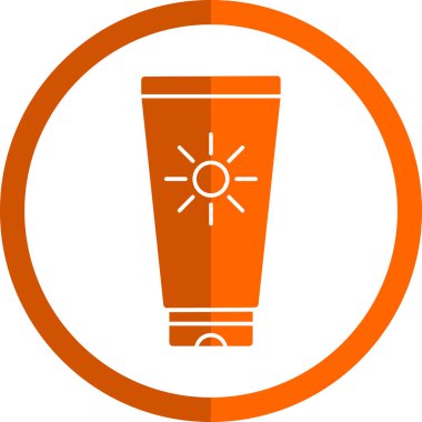 Güneş kremi simge vektör çizim