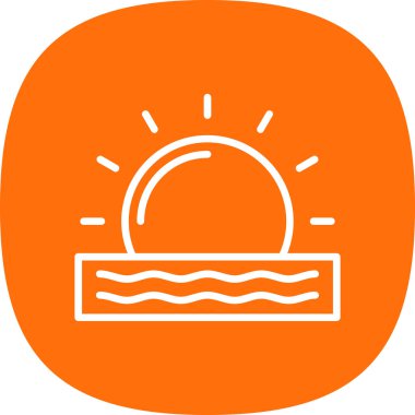 Gün doğumu ikon vektör çizimi tasarımı