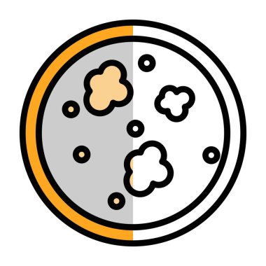 Ay ve yıldız ikonu. Web tasarımı için ay vektör simgesinin özet çizimi