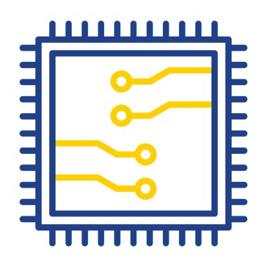 çip simgesi, vektör illüstrasyonu basit tasarım