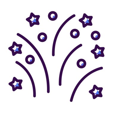 Havai fişek simgesi, vektör illüstrasyonu 