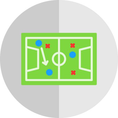 Bir futbol simgesinin vektör illüstrasyonu