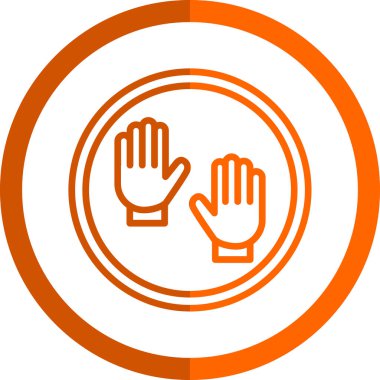 Eldivenler web simgesi vektör illüstrasyonu 