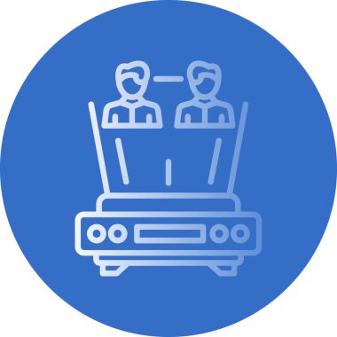 Bir araba simgesinin vektör illüstrasyonu