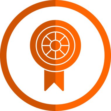 İzole edilmiş tek bir madalyanın vektör illüstrasyonu