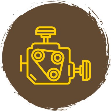 araba motoru simgesi, vektör illüstrasyonu basit tasarım