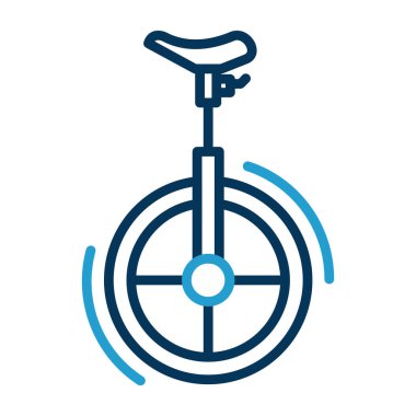 Unicycle simgesinin vektör illüstrasyonu