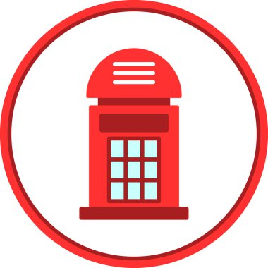 Kırmızı yuvarlak simgenin vektör illüstrasyonu